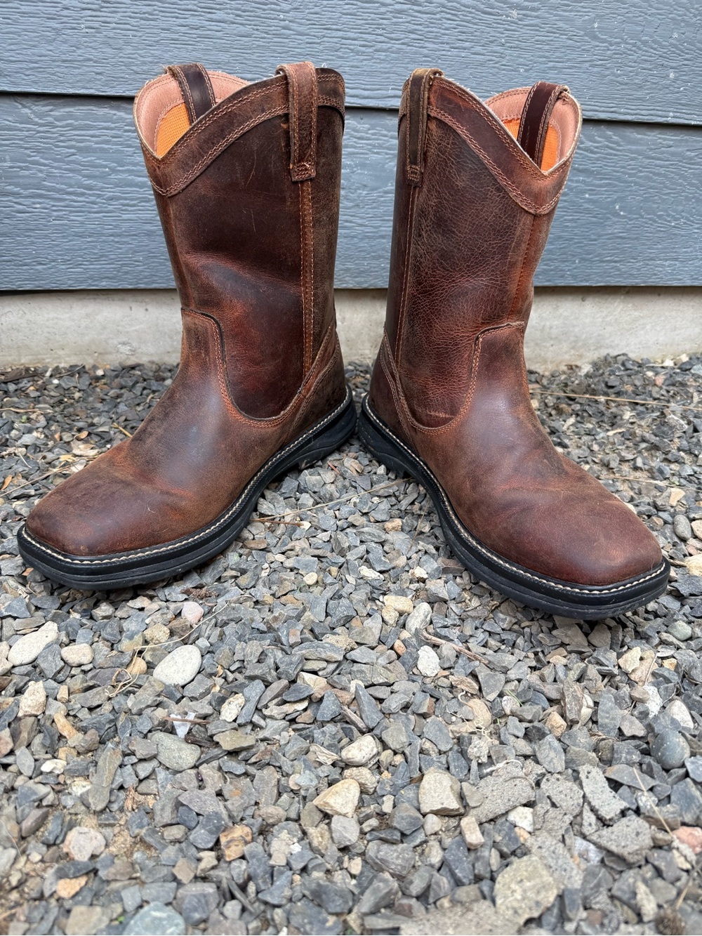 Ridgecut Toughwear Waterproof Pull-On Work Boots Men’s 11 Leather MemorySole - Picture 4 of 8